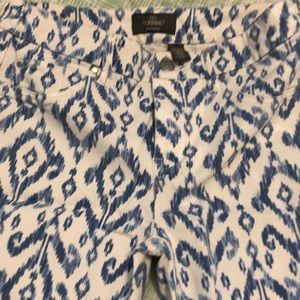 Chico’s Blue Ikat cropped Jeans